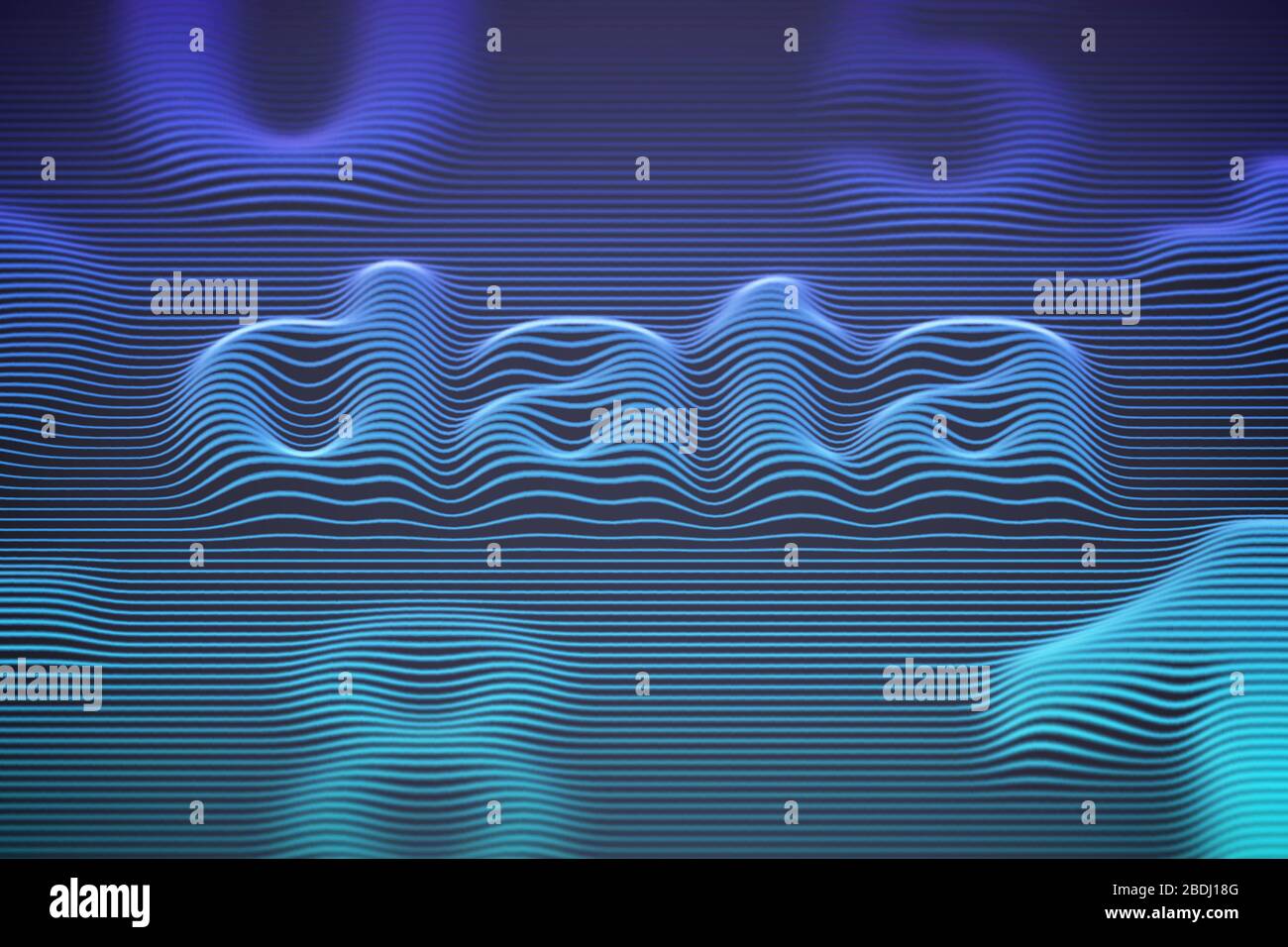 3D word Data with digits on striped digital surface. Stock Vector