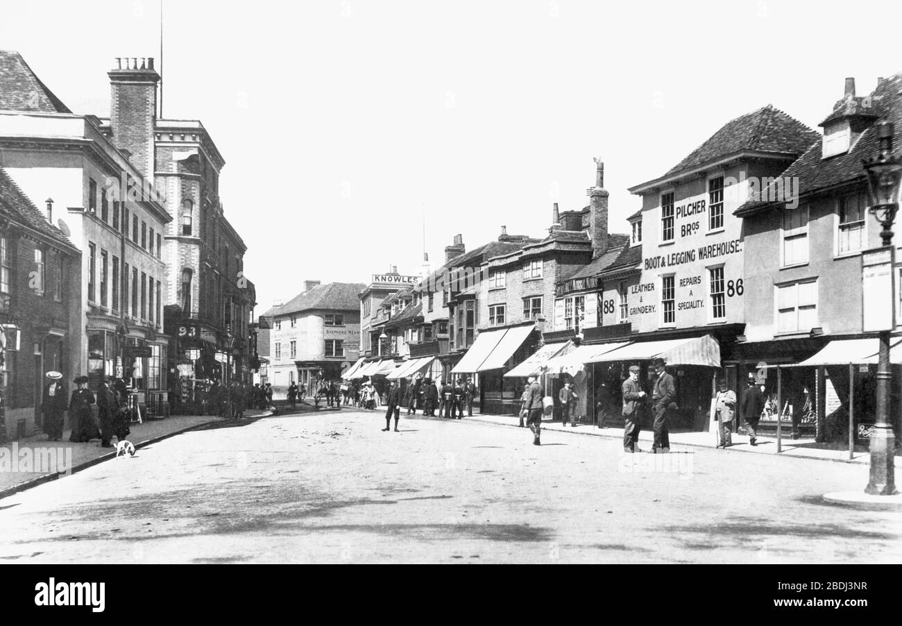 Ashford, High Street 1906 Stock Photo Alamy