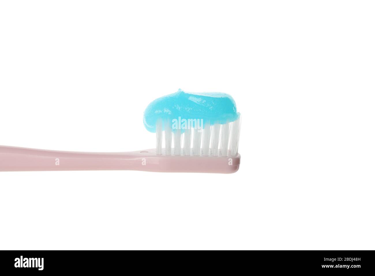 Toothbrush with toothpaste isolated on white background Stock Photo - Alamy