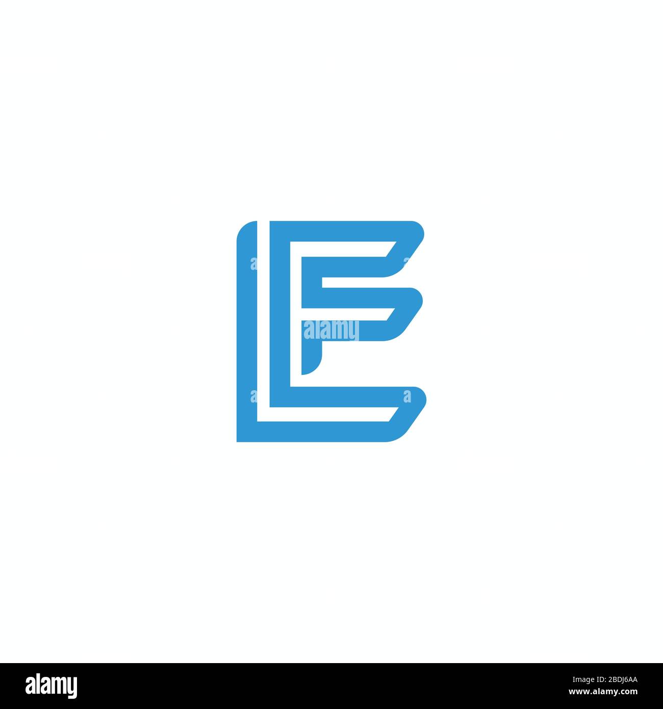 Initial letter lf logo or fl logo vector design template Stock Vector