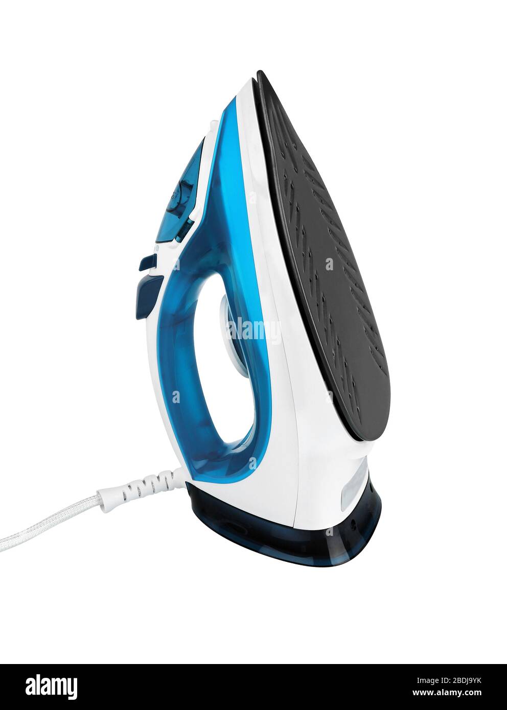 Steam iron isolated on white background. Electronic ironing. Stock Photo