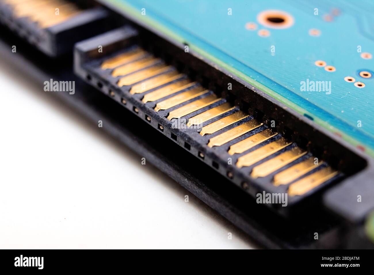 Board inside a computer hard drive closeup Stock Photo - Alamy