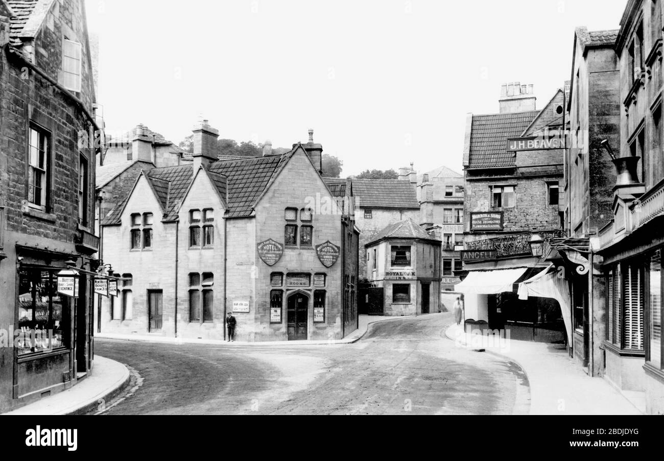 BradfordonAvon, Knees Corner 1900 Stock Photo Alamy