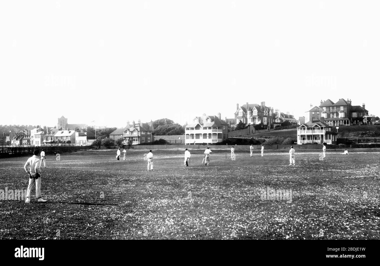 Seaford, from Cricket Field 1900 Stock Photo Alamy