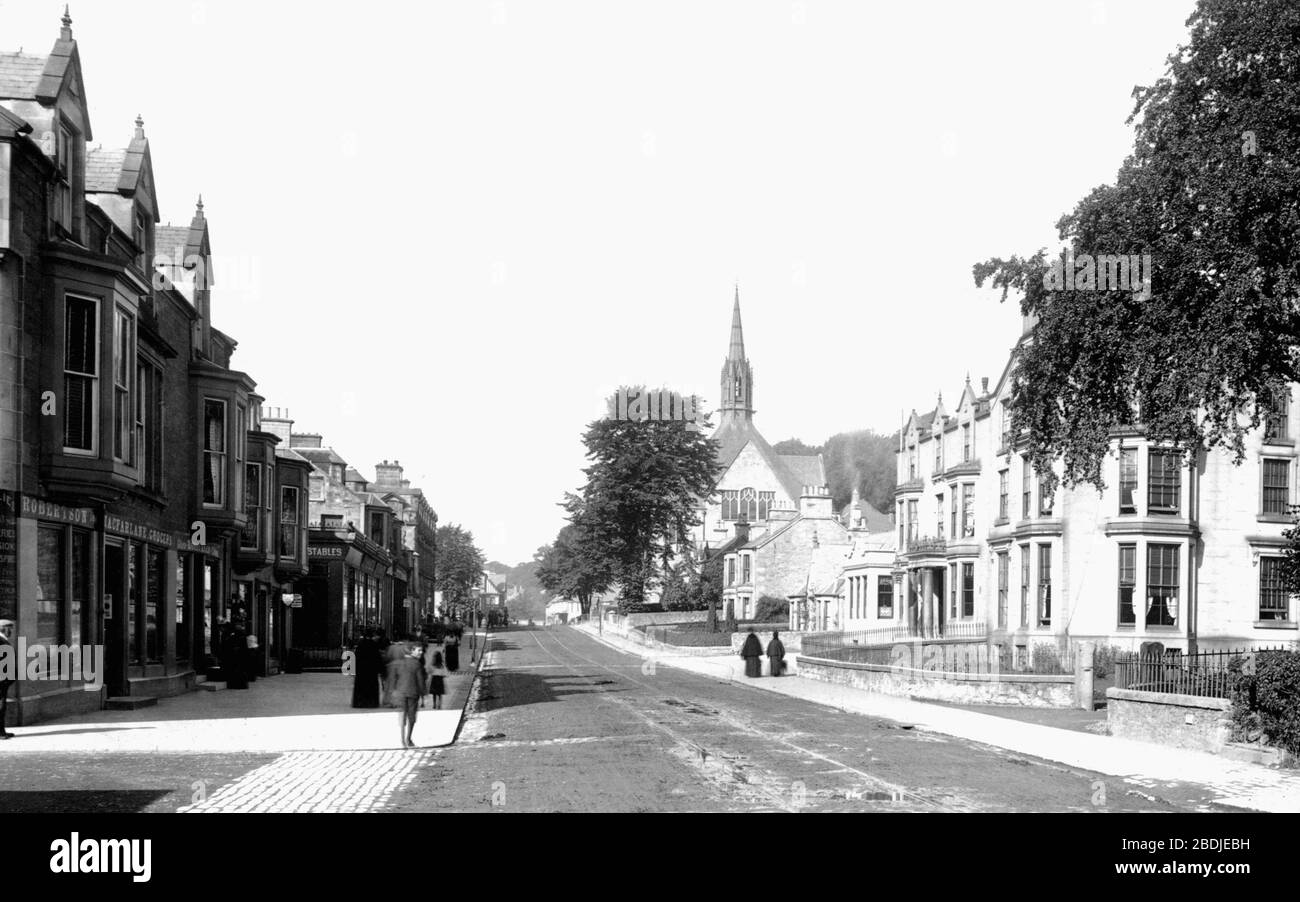Bridge of Allan, Henderson Street 1899 Stock Photo Alamy