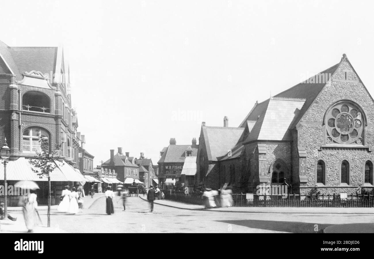 Felixstowe, Bank Corner 1899 Stock Photo Alamy