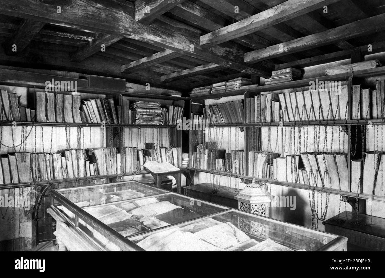 Wimborne, the Minster, the Chained Library 1899 Stock Photo Alamy