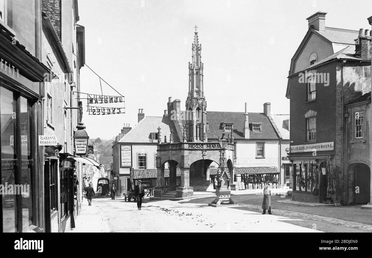 Shepton Mallet, the Cross 1899 Stock Photo Alamy