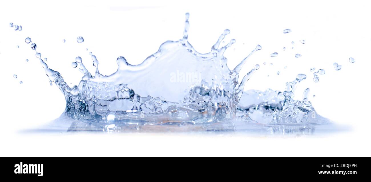 Isolated Water Splash Close Up Stock Photo