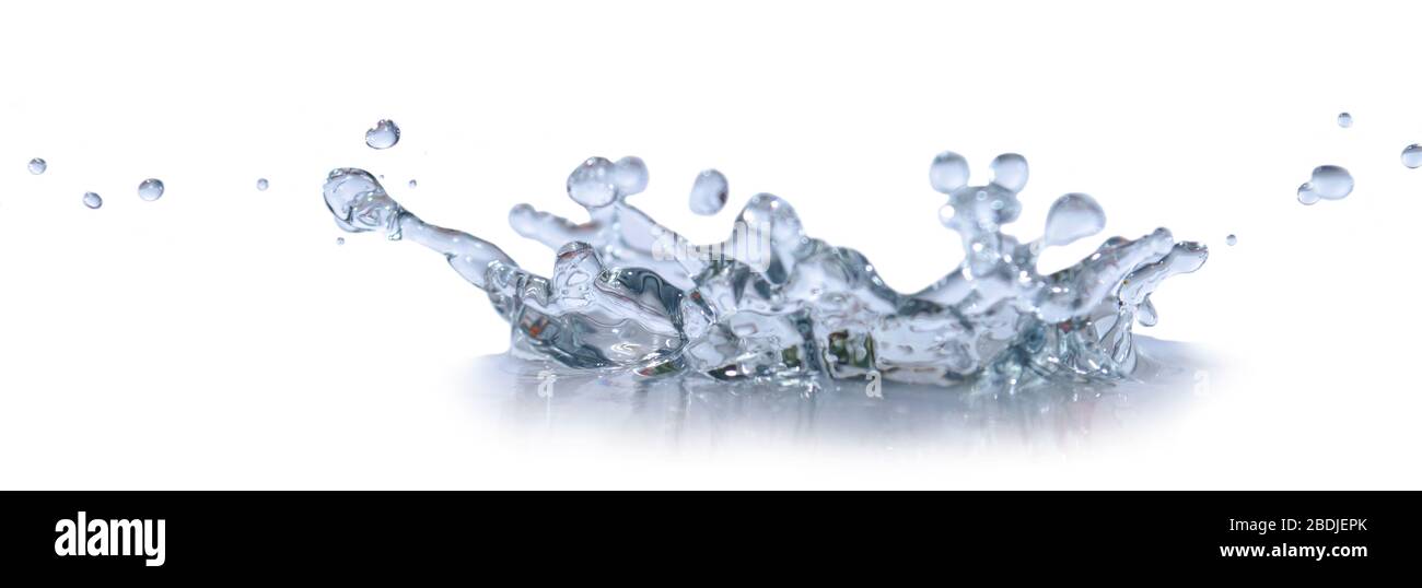 Isolated Water Splash Close Up Stock Photo