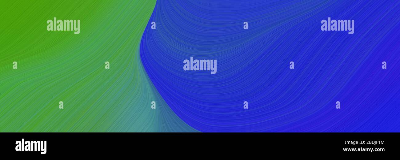 modern decorative header with strong blue, dark green and blue chill ...