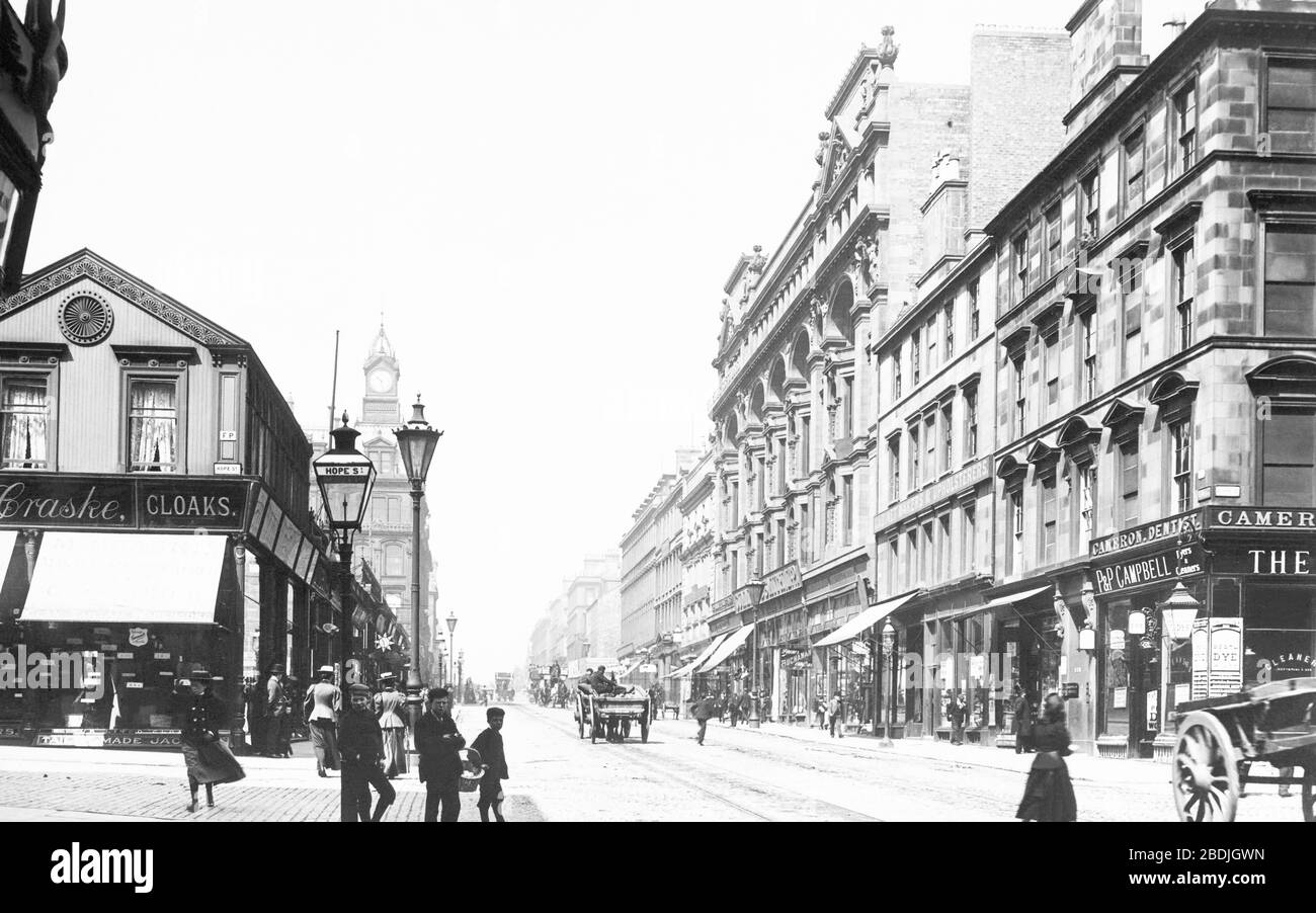 Glasgow, Sauchiehall Street 1897 Stock Photo Alamy