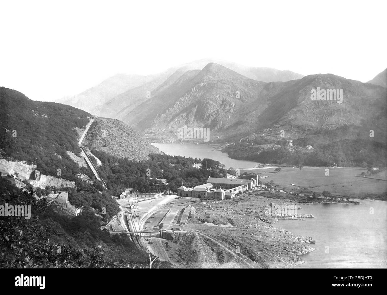 Llanberis, and Snowdon 1896 Stock Photo Alamy