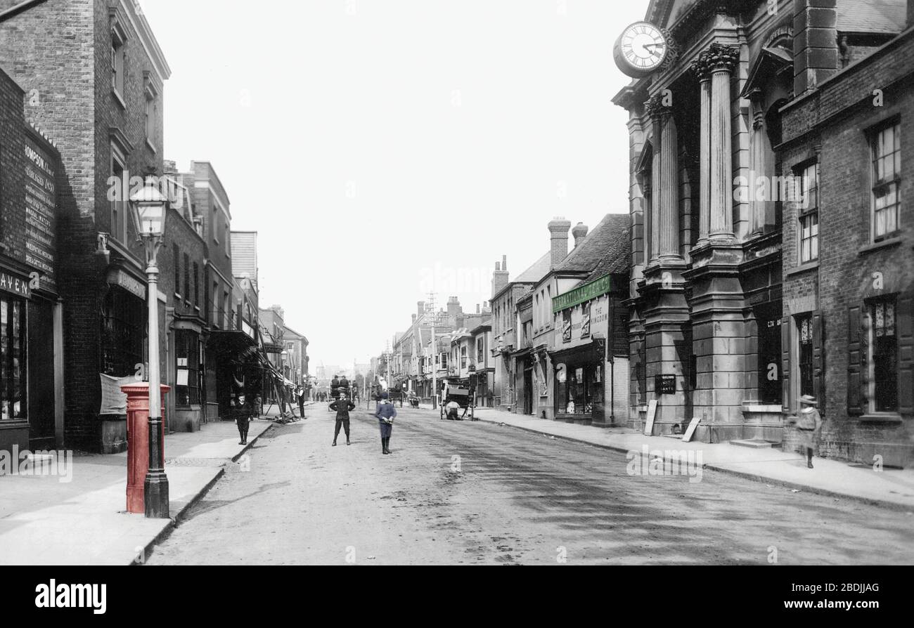 Brentwood, High Street and Town Hall 1895 Stock Photo Alamy