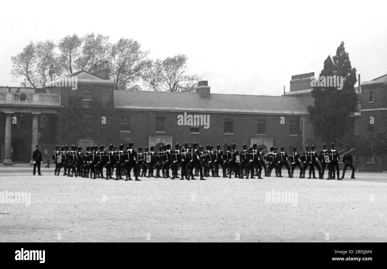 Brompton, Soldiers, R E Barracks 1894 Stock Photo Alamy
