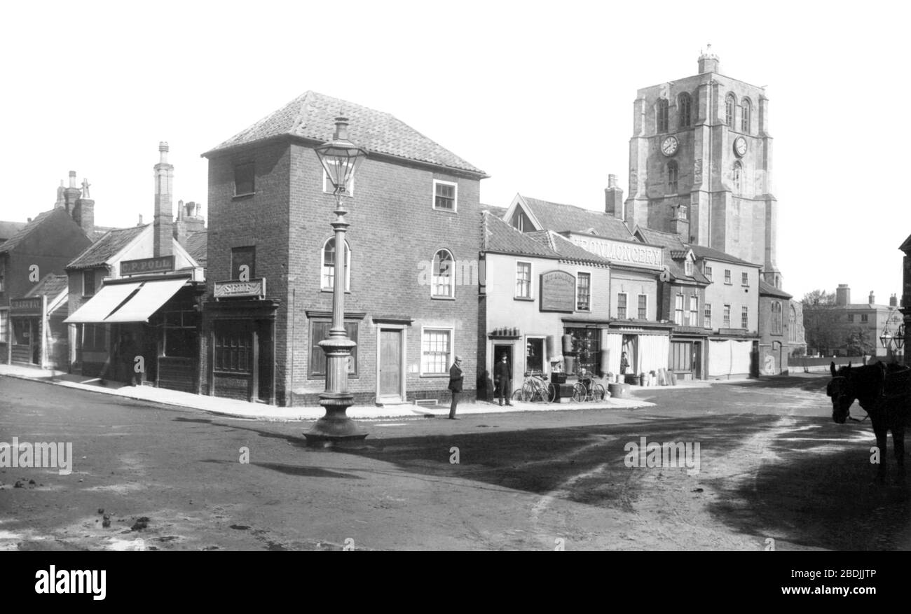 Beccles, Market Place 1894 Stock Photo Alamy