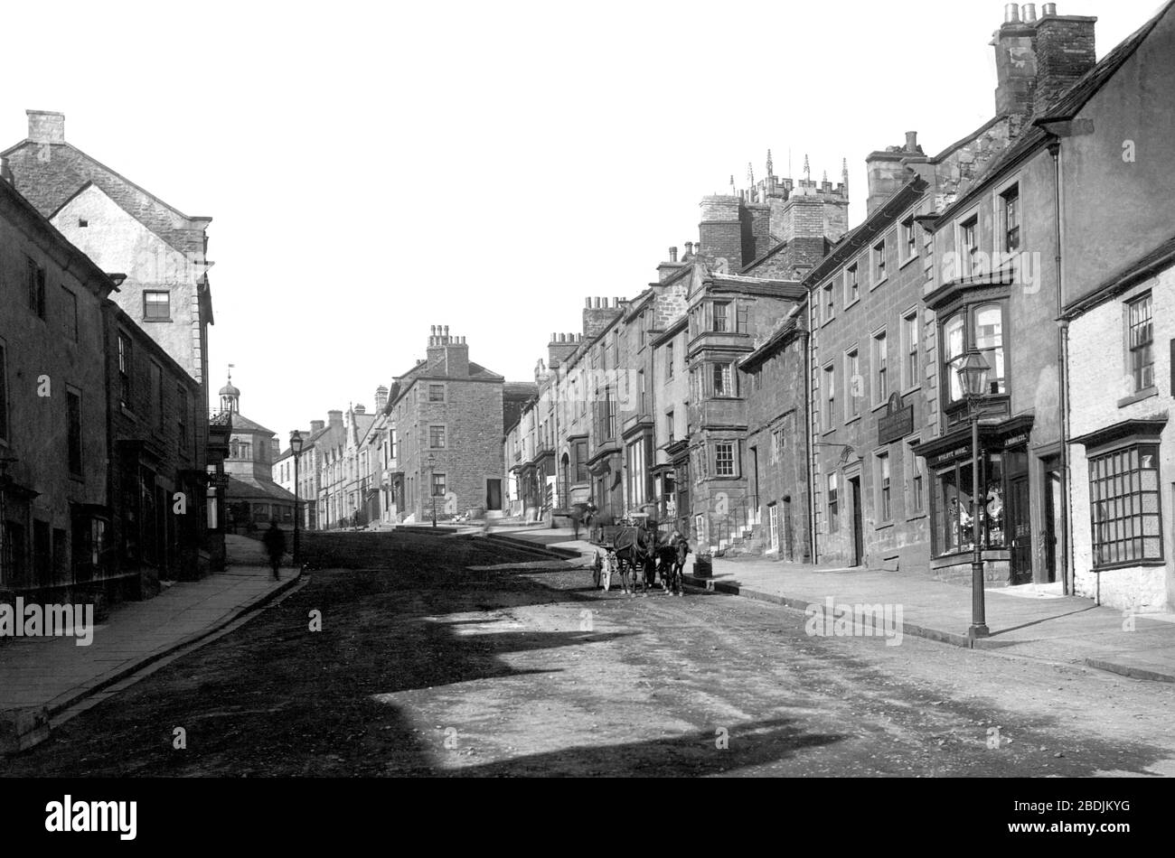 Barnard Castle, the Bank 1892 Stock Photo Alamy