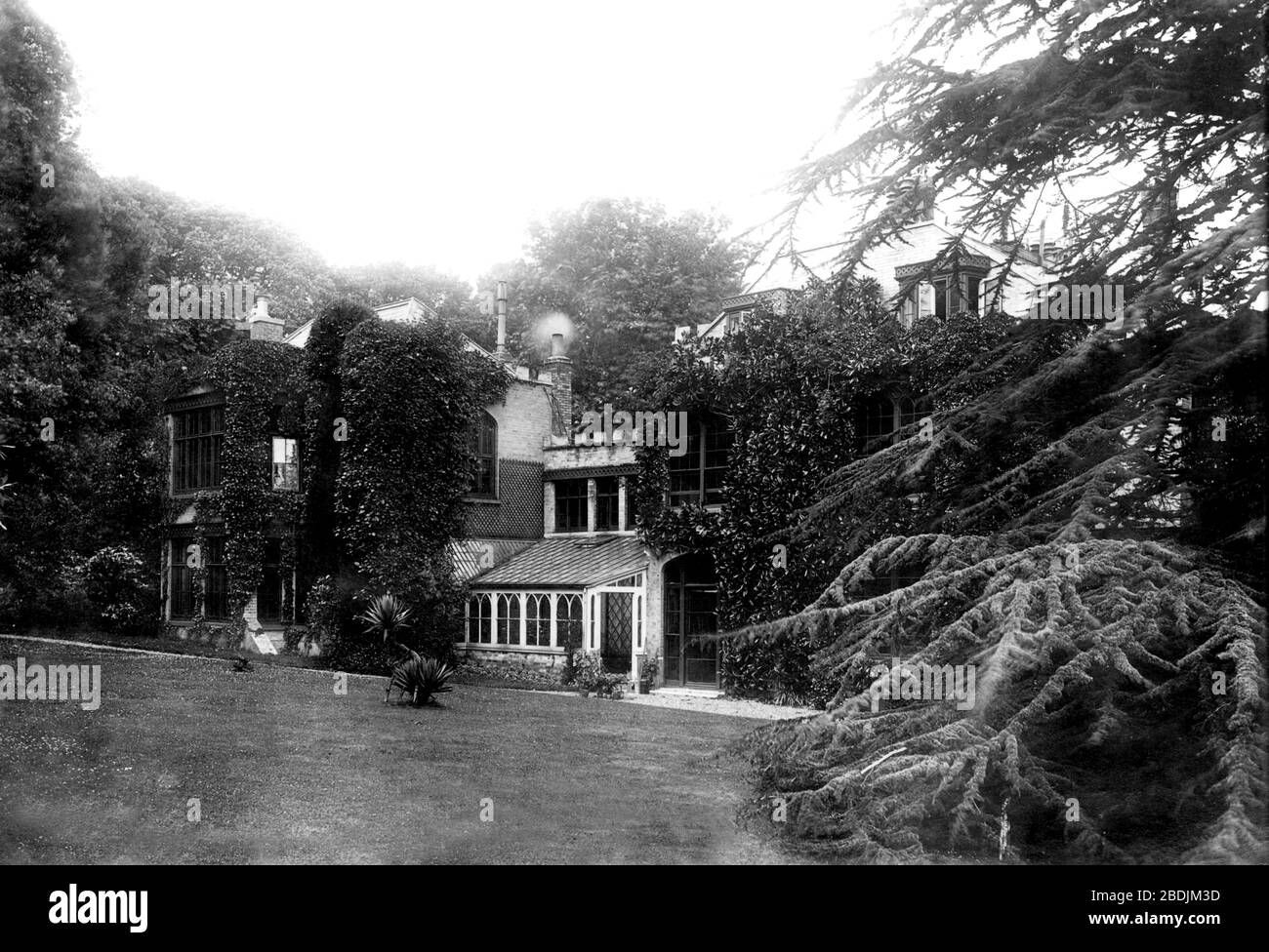 Freshwater Bay, Tennyson's House, Farringford 1892 Stock Photo Alamy