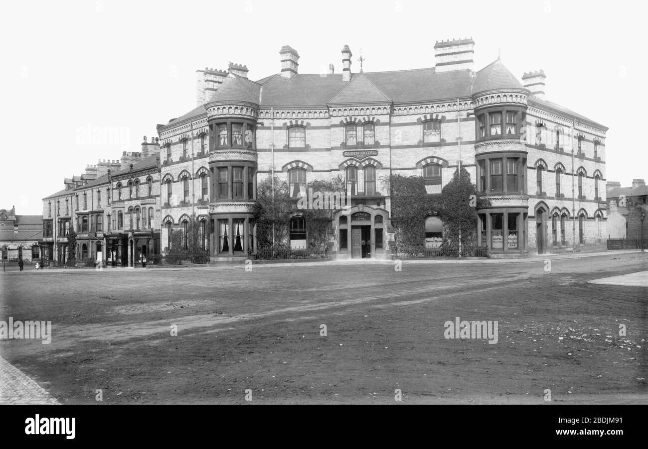 SaltburnbytheSea, the Queen Hotel 1891 Stock Photo Alamy