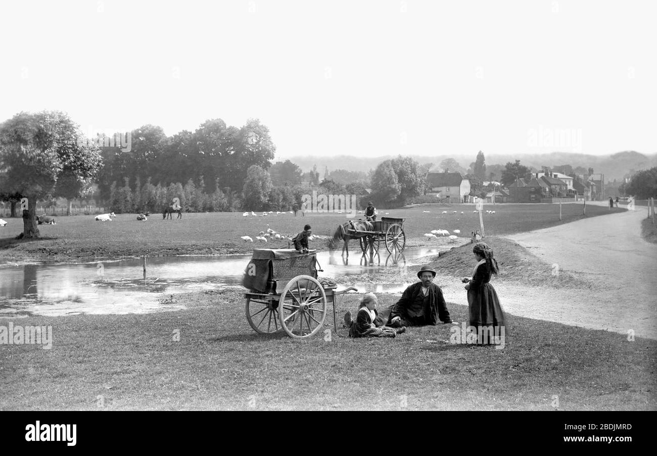 Cookham, Cookham Moor, Wayfarers 1890 Stock Photo Alamy