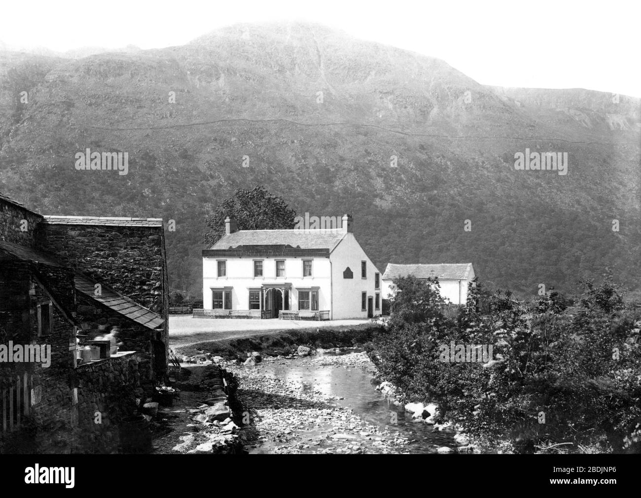 Fish Inn Buttermere Buttermere, Fish Inn 1889 Stock Photo - Alamy