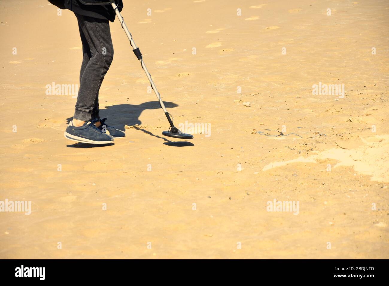 Metal Detector on Beach Stock Photo Alamy