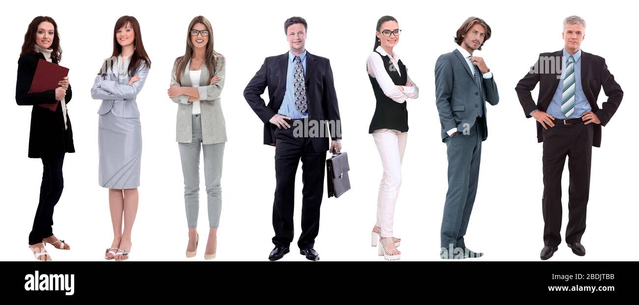 group of successful business people standing in a row Stock Photo - Alamy