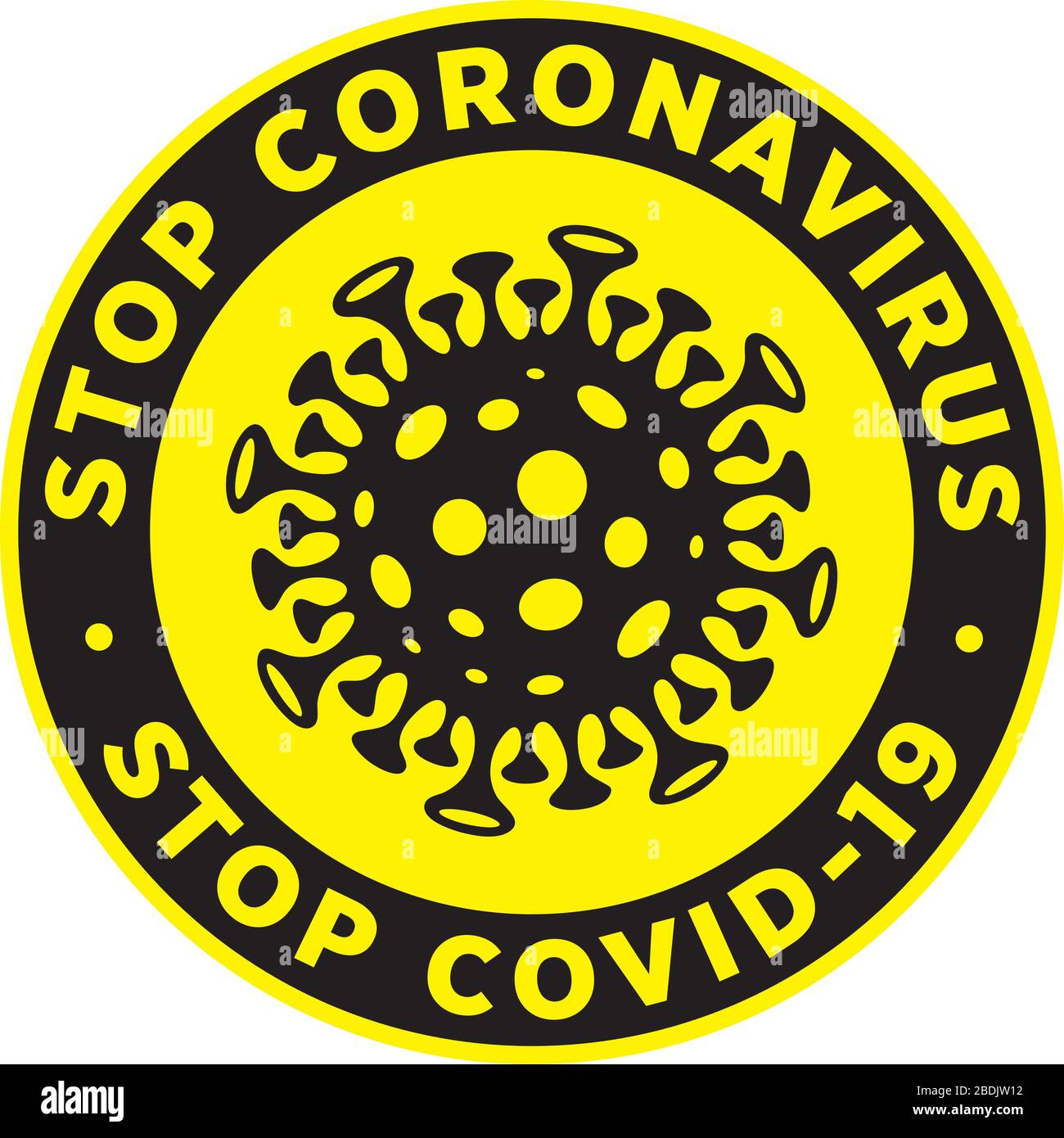 Stop Coronavirus Stop Covid19 Signage or Sticker for help reduce the ...