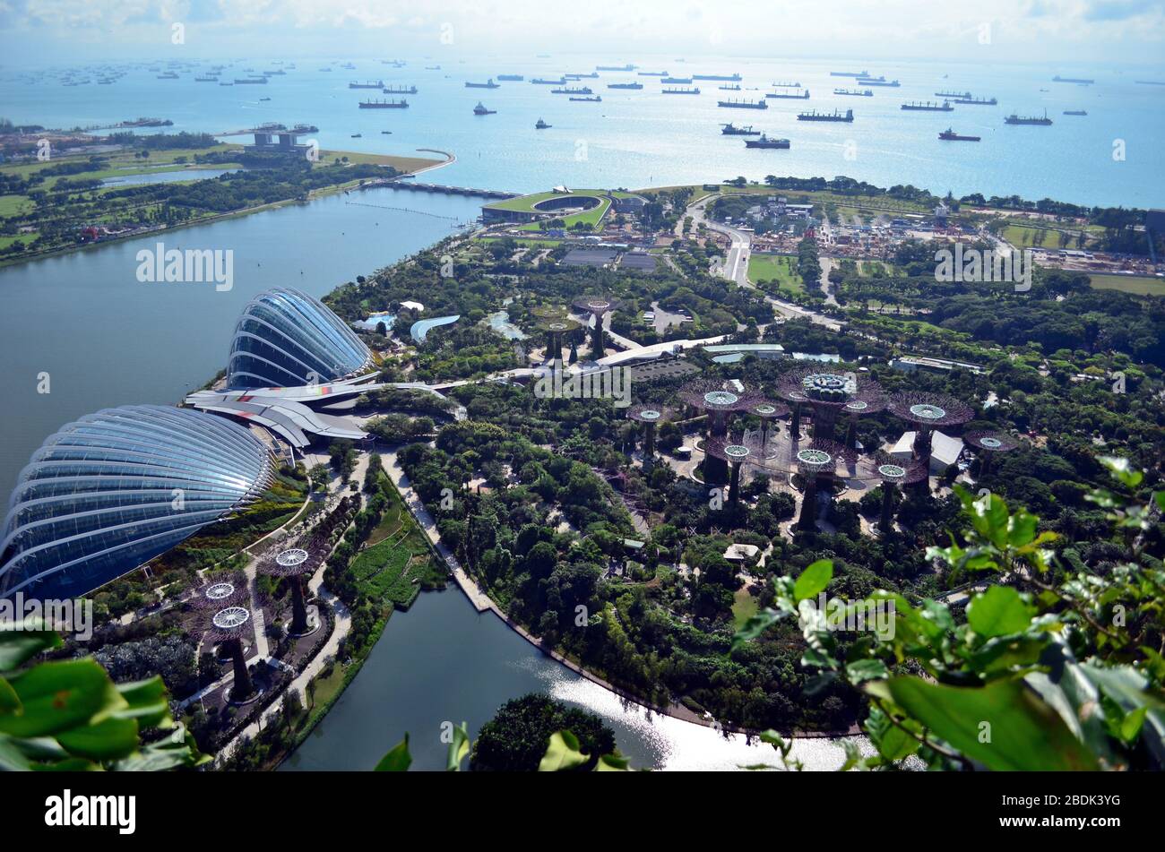 Gardens by the bay aerial view hi-res stock photography and images - Alamy