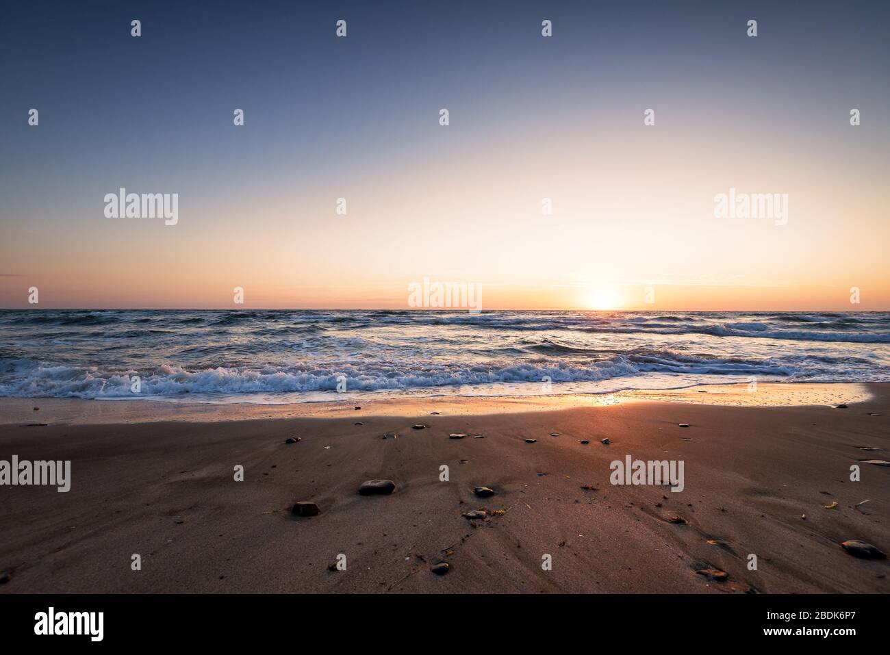 Beautiful sunrise over the sea Stock Photo - Alamy