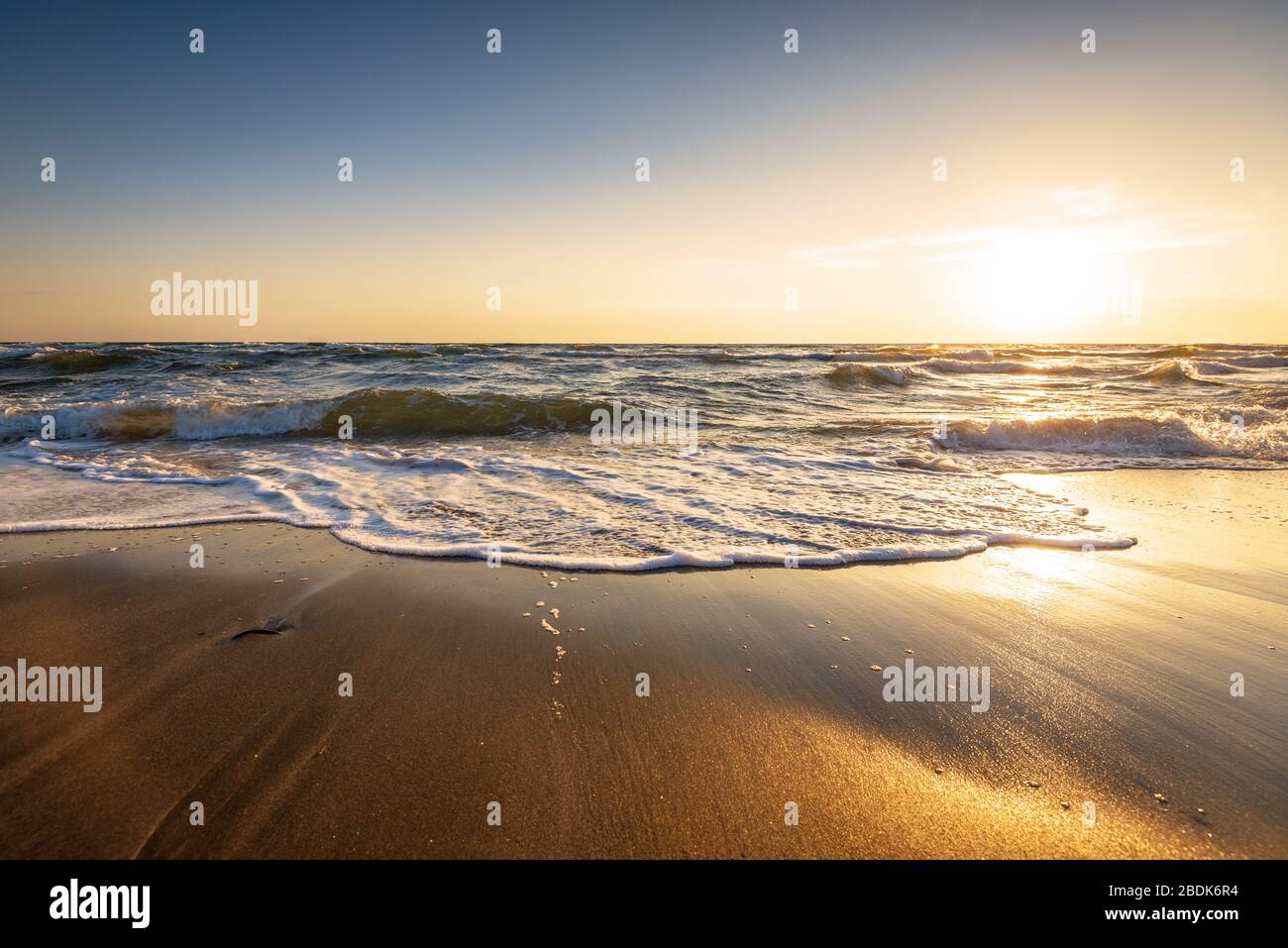 Beautiful sunrise over the sea Stock Photo - Alamy