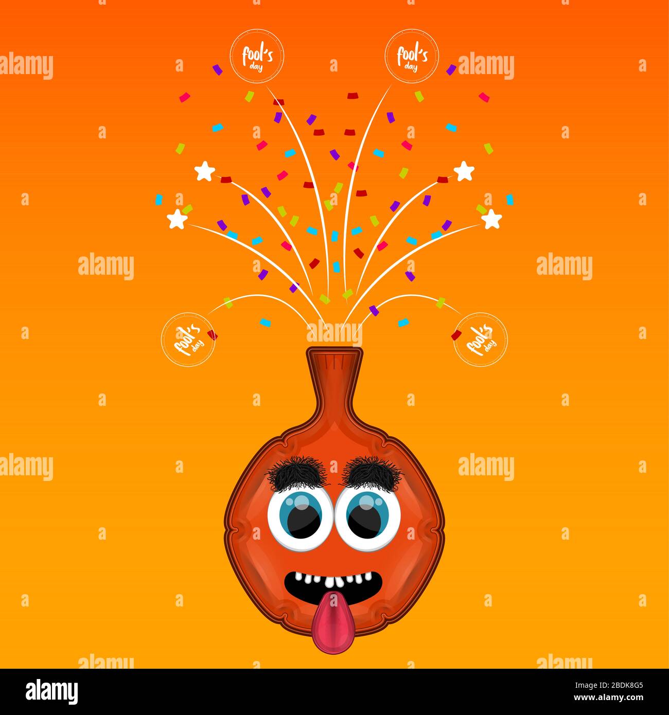 April fools day card Stock Vector