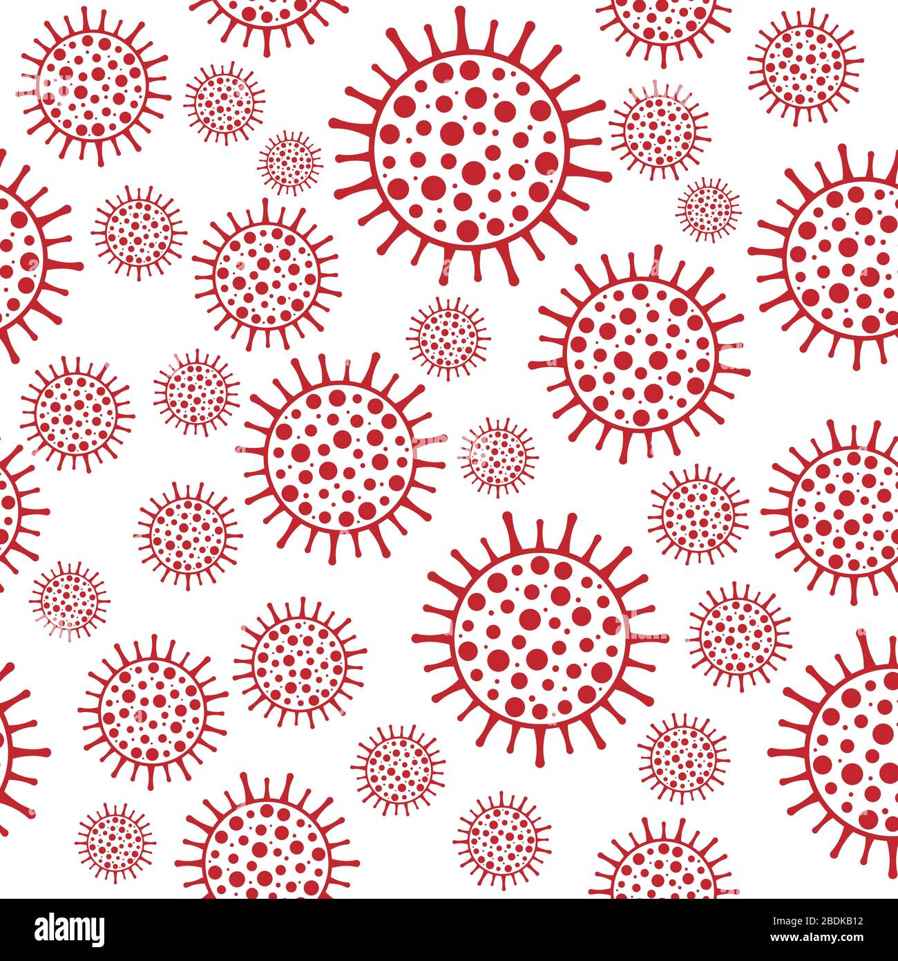 Virus Coronavirus Seamless Pattern Covid 19 Background. Stock Vector