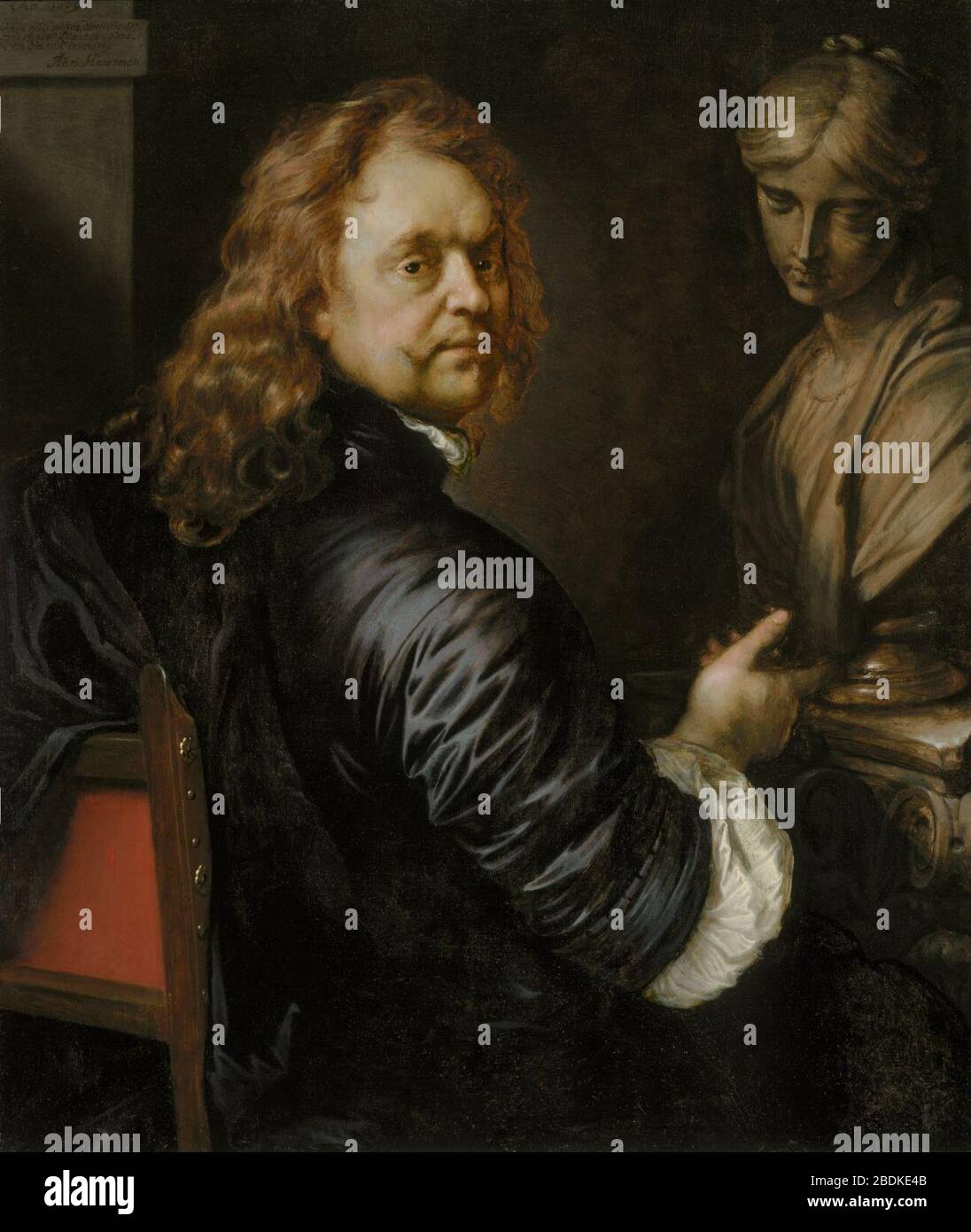 Adriaen Hanneman - zelfportret (1669). Stock Photo