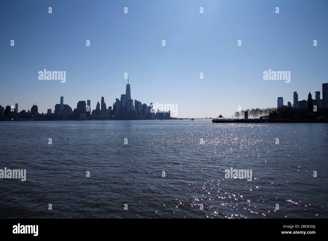 View of Manhattan skyline from New Jersey Stock Photo Alamy