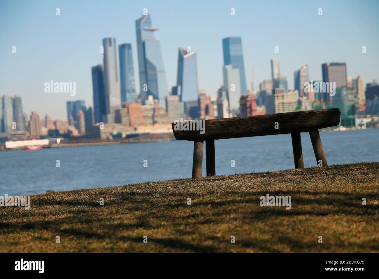 View of Manhattan skyline from New Jersey Stock Photo Alamy