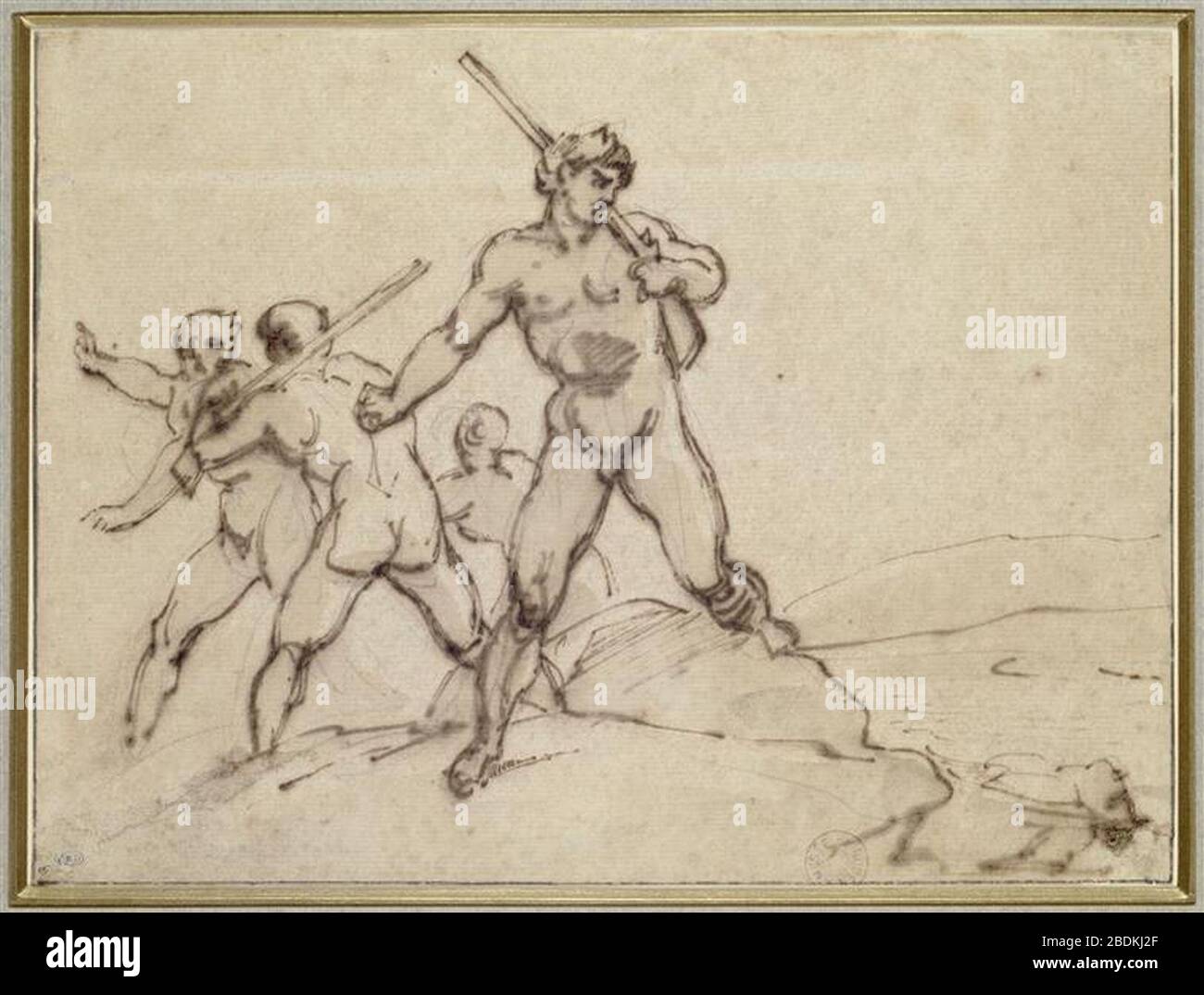 Géricault - Les assassins de Fualdes s'enfuyant INV880-16-11. Stock Photo