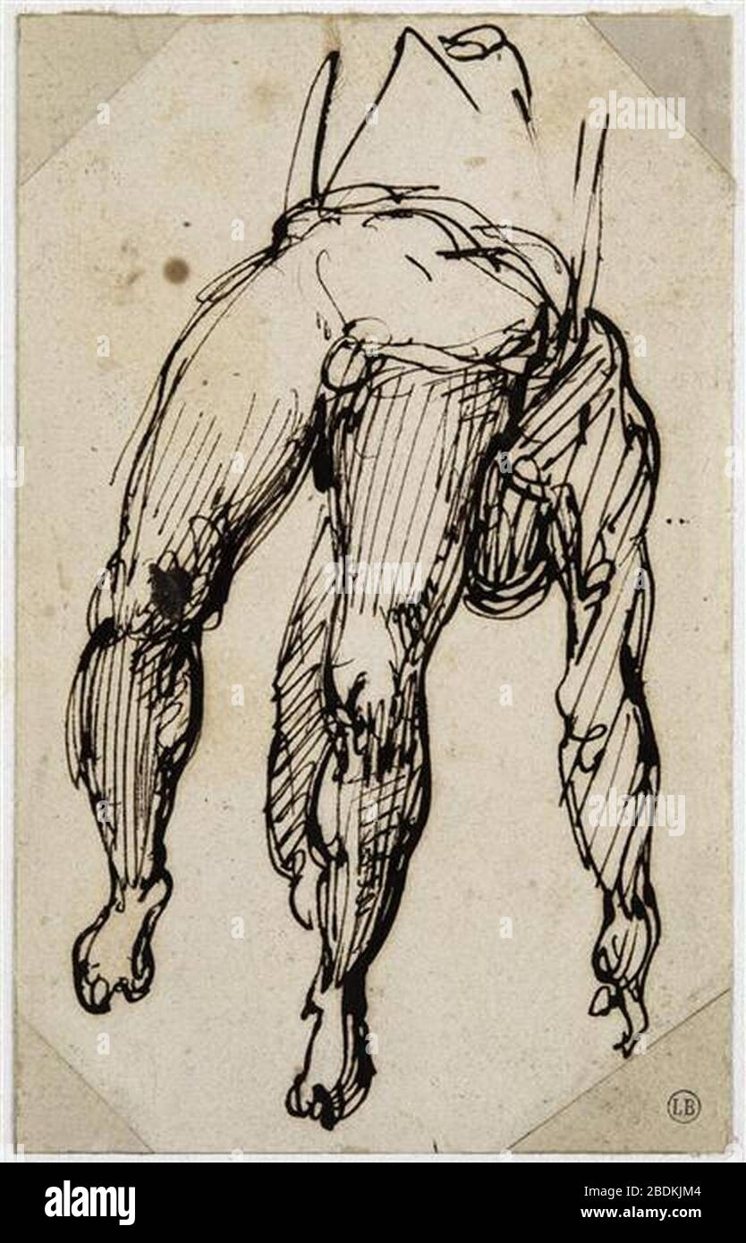Géricault - Trapéziste les reins appuyés sur le trapèze et les membres ballants, NI767;AI2088. Stock Photo