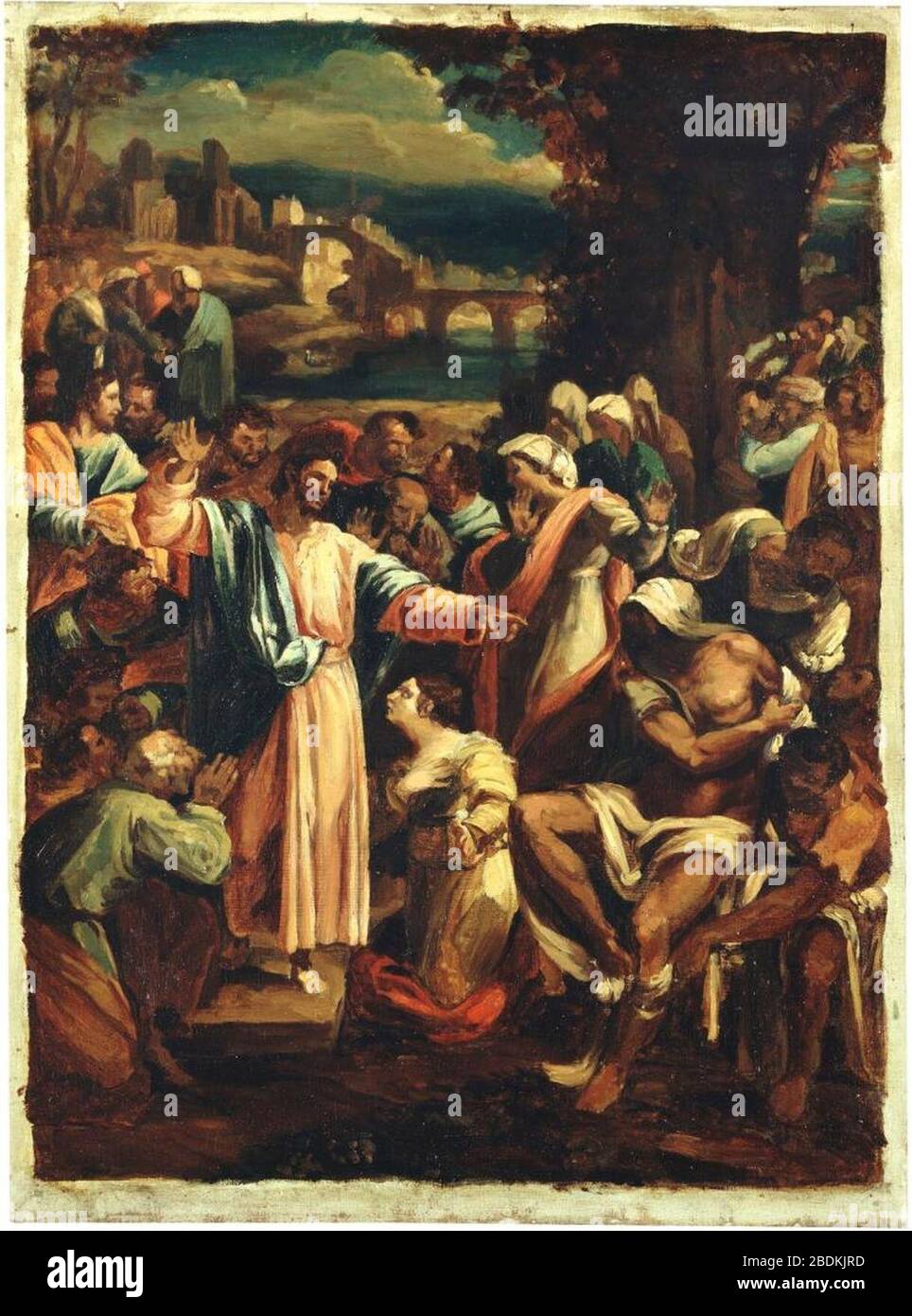 Géricault (zugeschrieben) - The raising of Lazarus, um 1820. Stock Photo