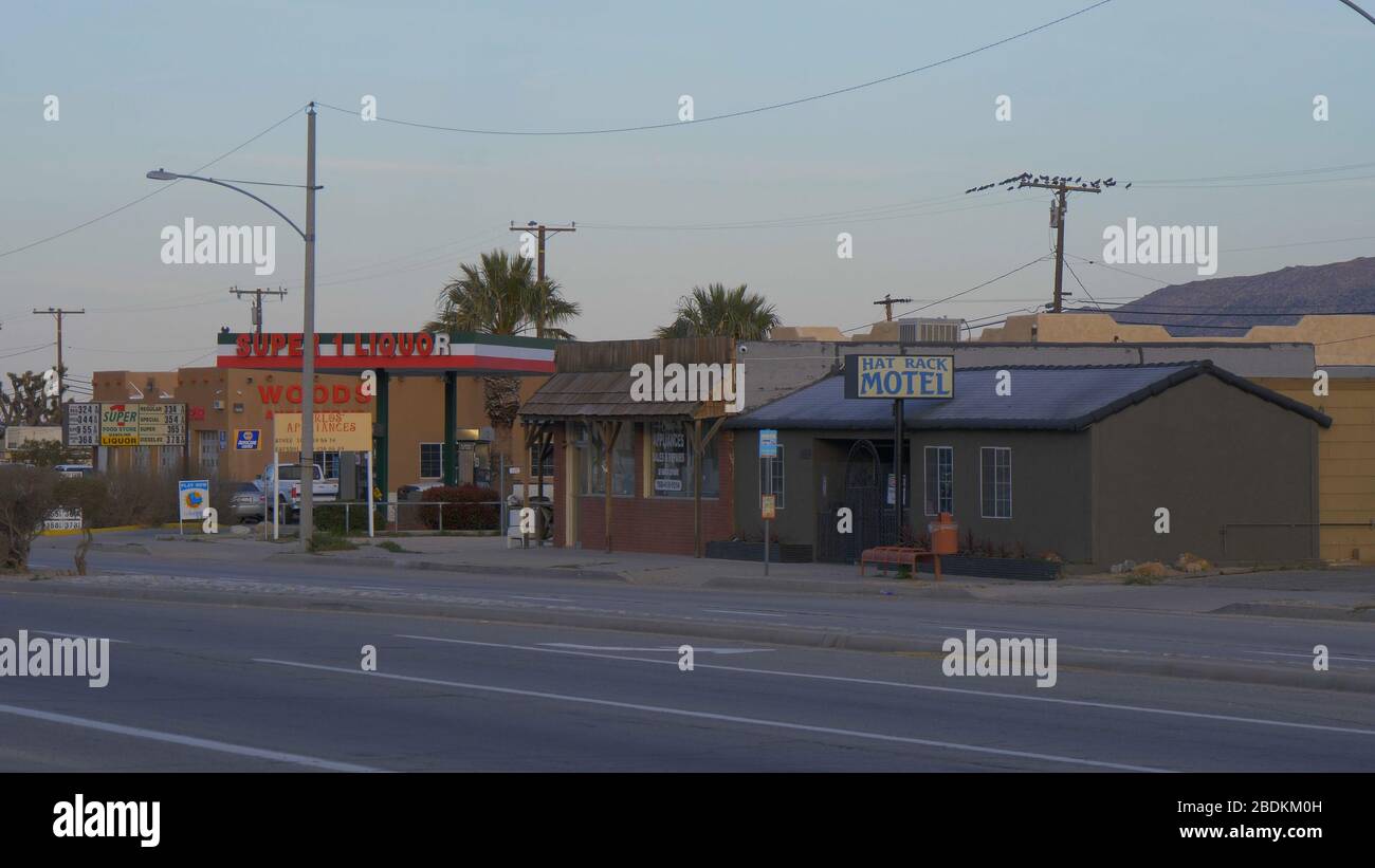 Small village at Yucca Valley in the Morongo Canyon CALIFORNIA, USA
