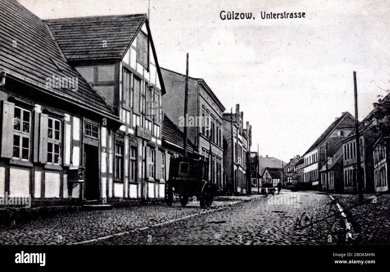 Gülzow - Unterstrasse. Stock Photo