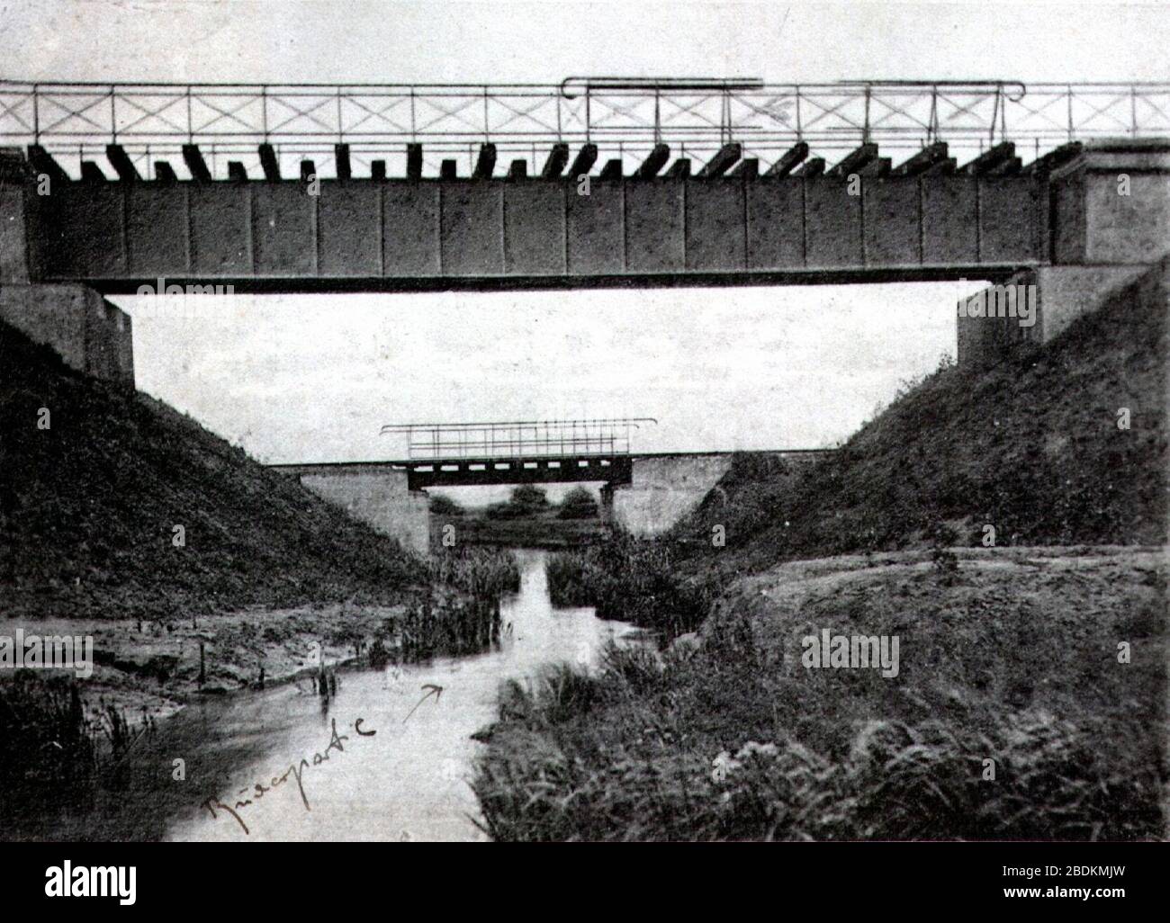 Gülzow - Eisenbahnbrücke 2. Stock Photo