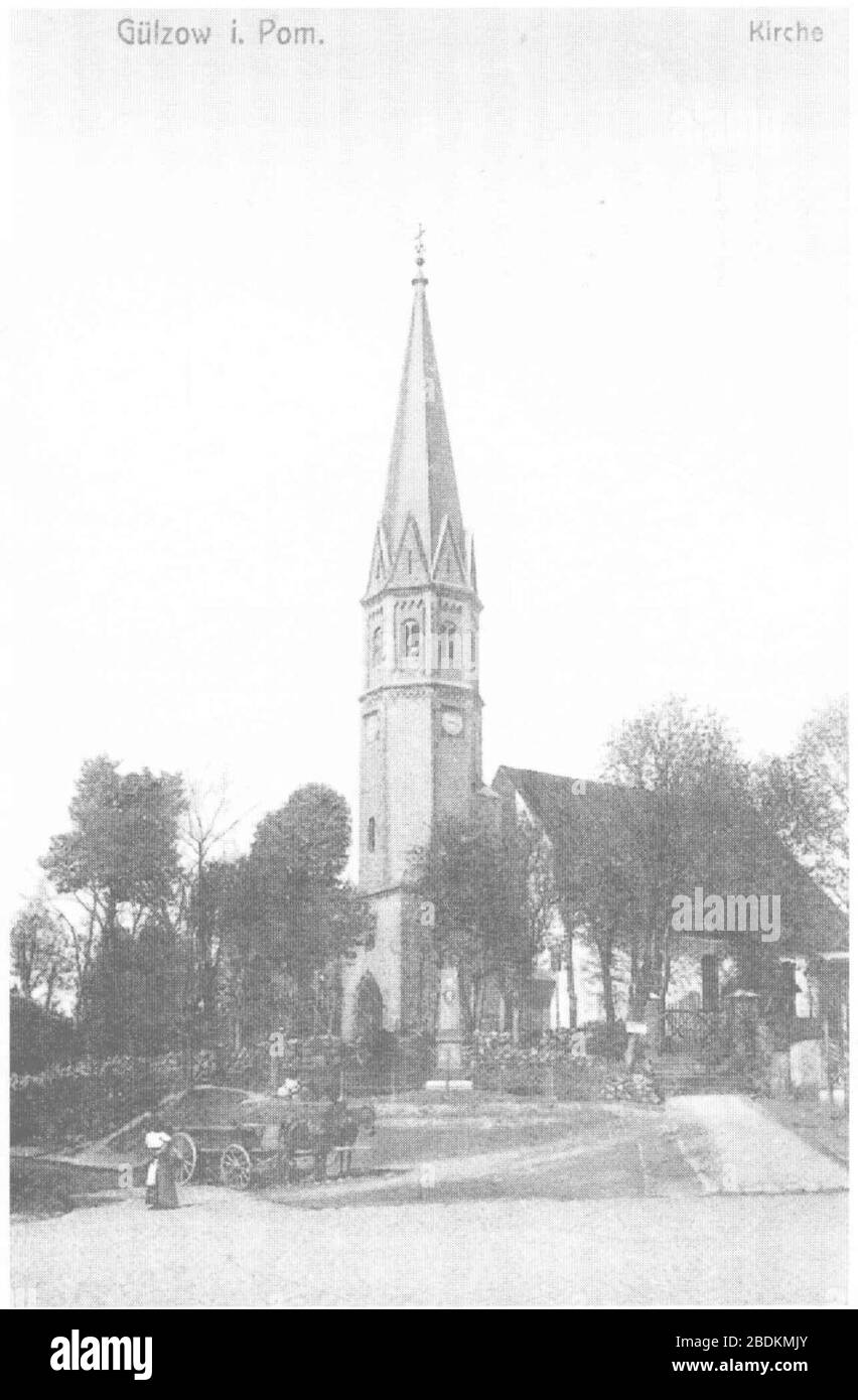 Gülzow - kościół. Stock Photo