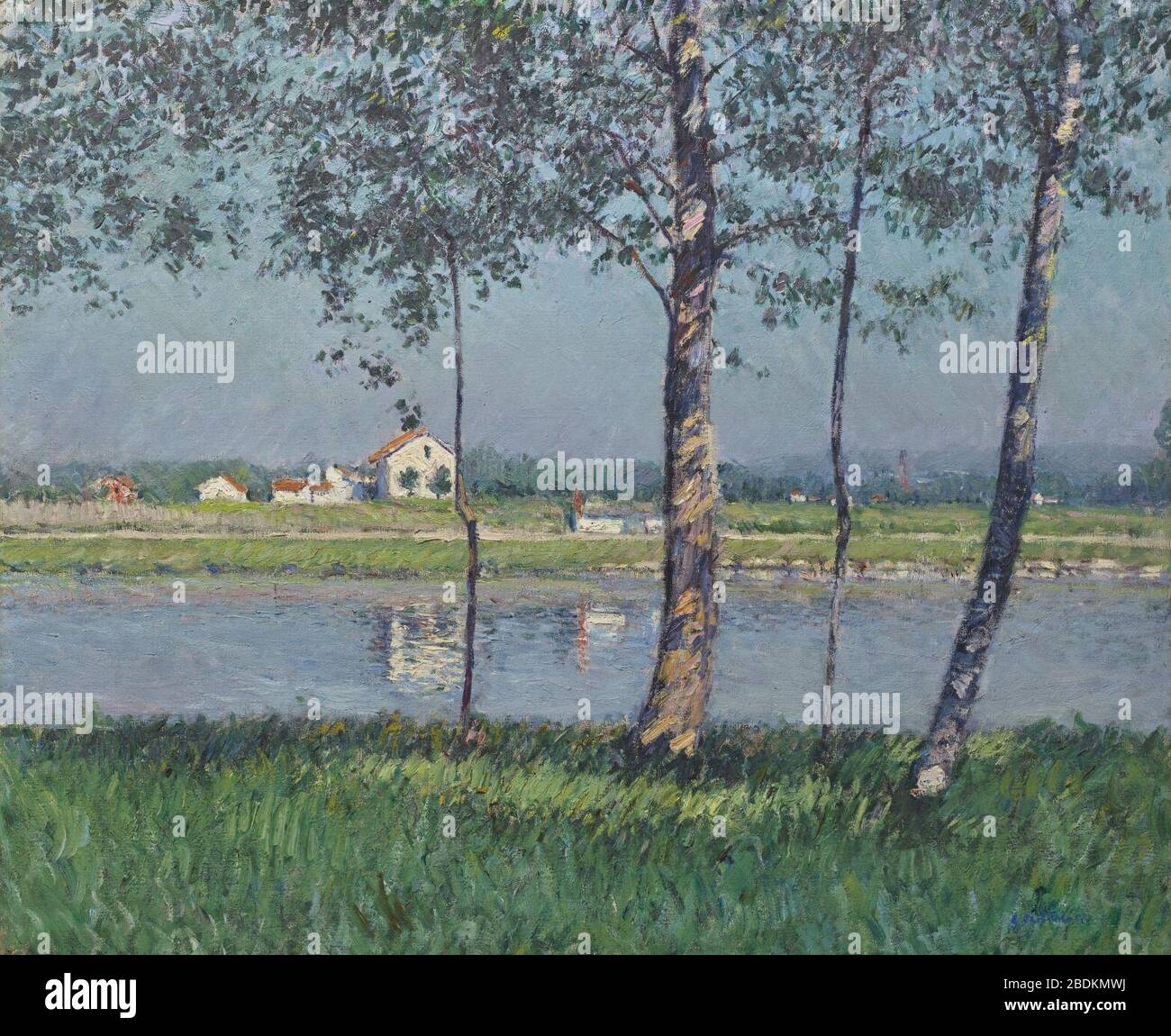 Gustave Caillebotte - Rive de la Seine au Petit-Gennevilliers Stock ...