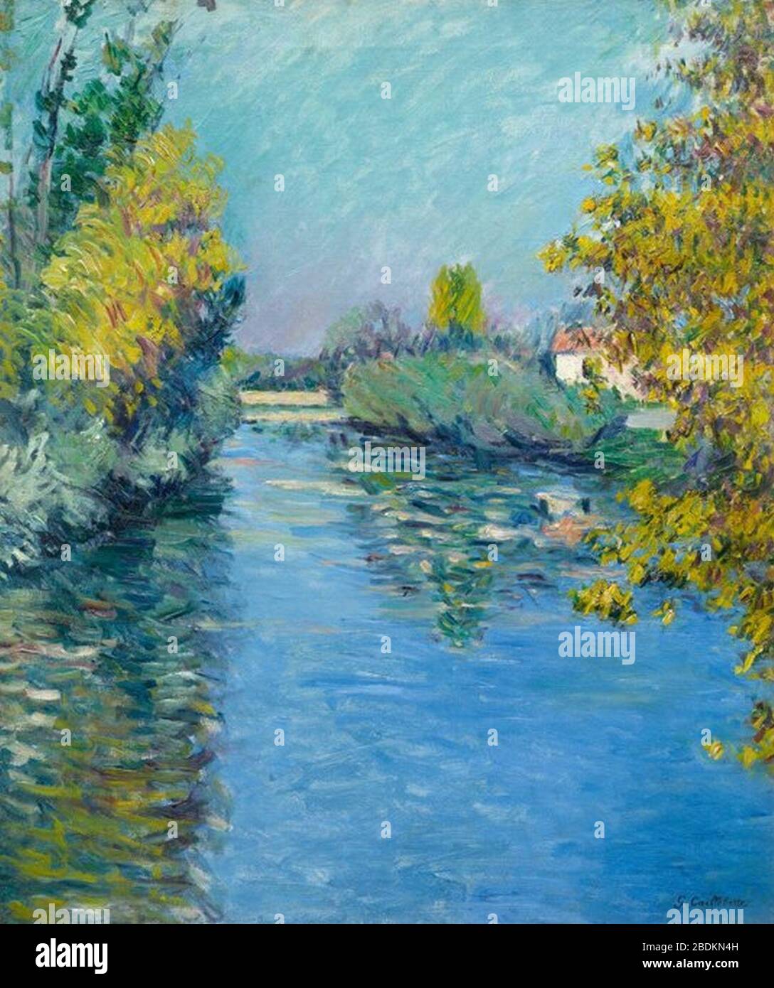 Gustave Caillebotte, Petit bras de la Seine, effet d'automne. 1890 ...