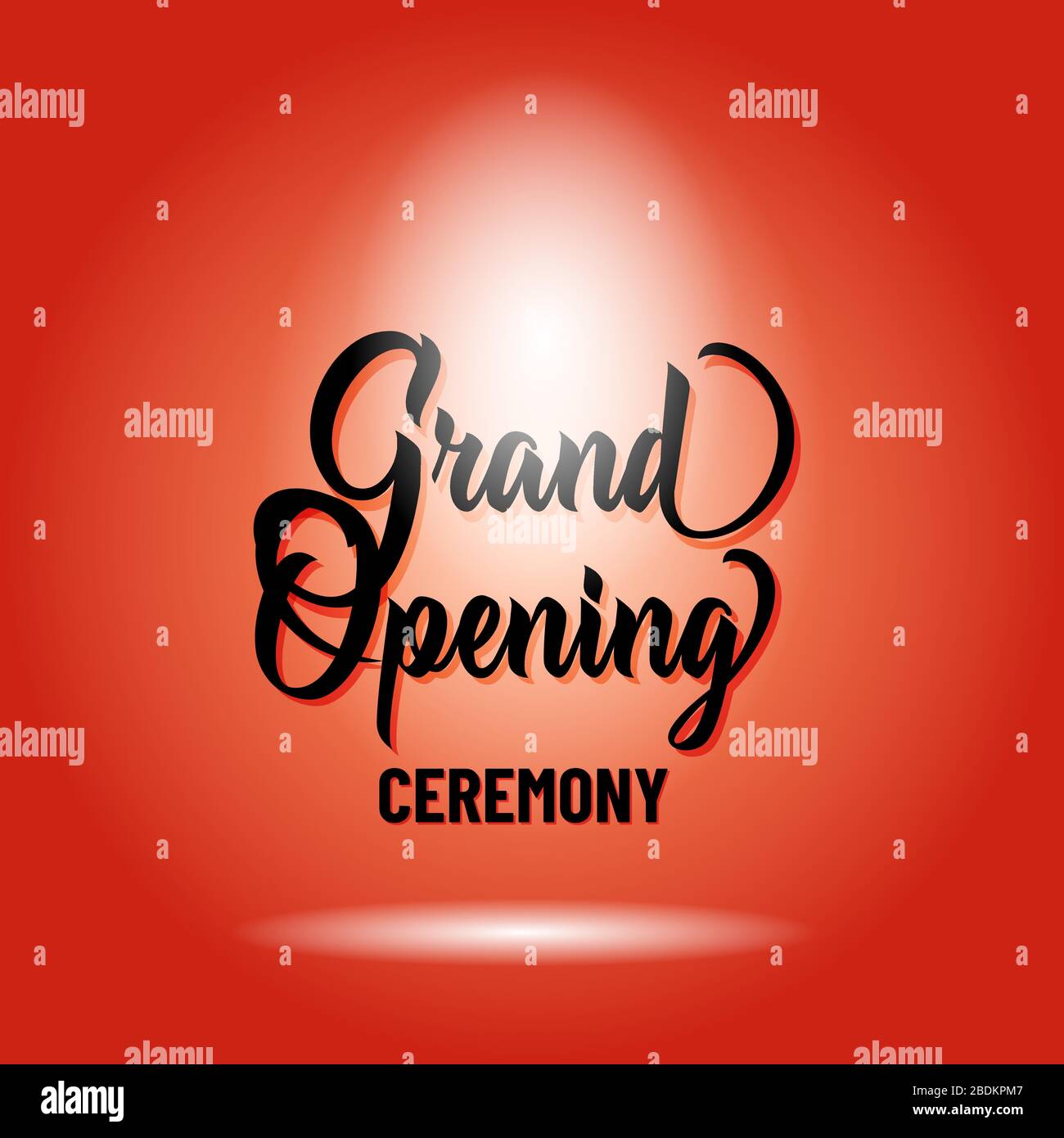 Grand opening poster design isolated red background Stock Vector Image &  Art - Alamy