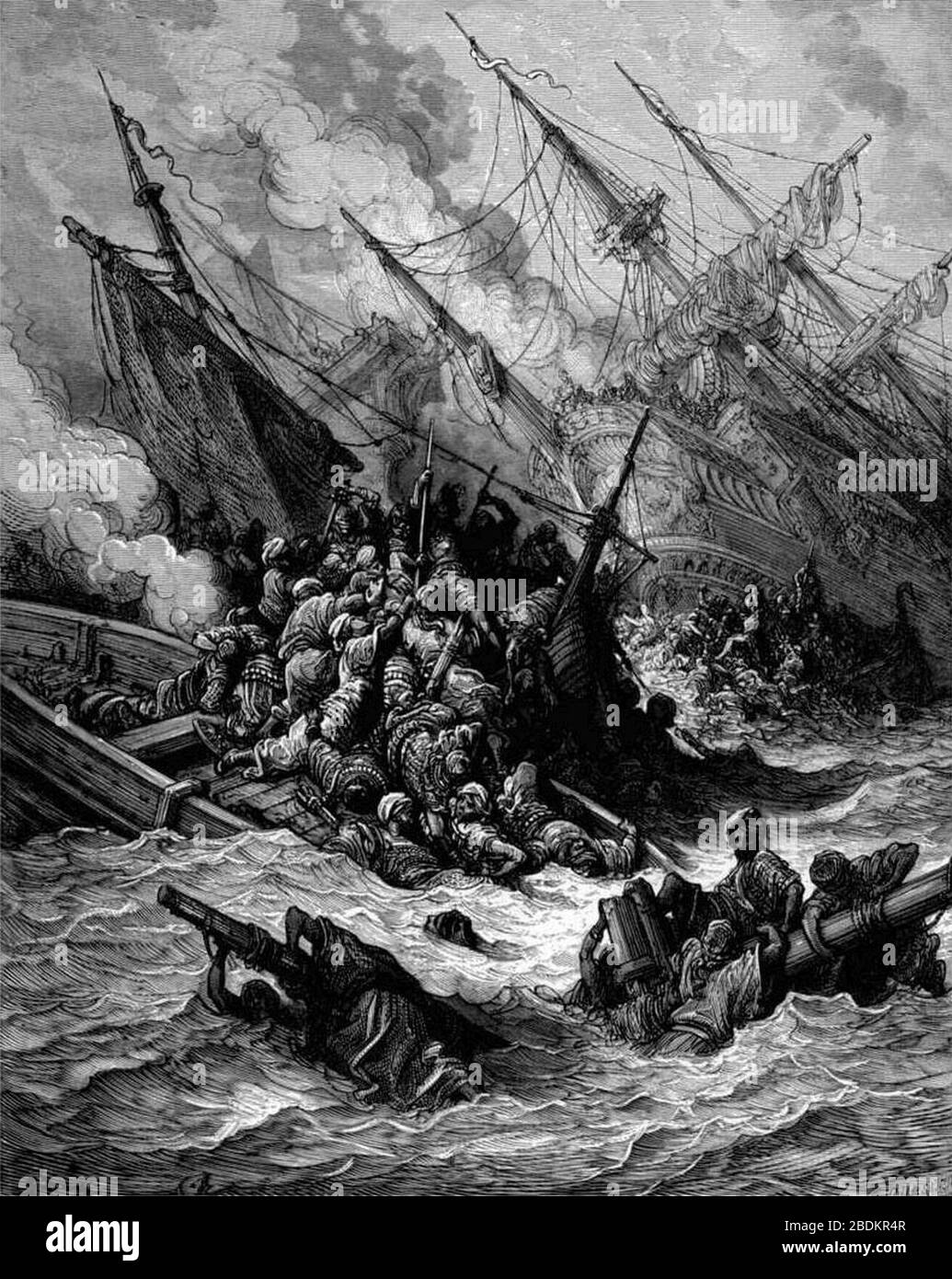 Gustave Doré The Battle of Lepanto Stock Photo Alamy