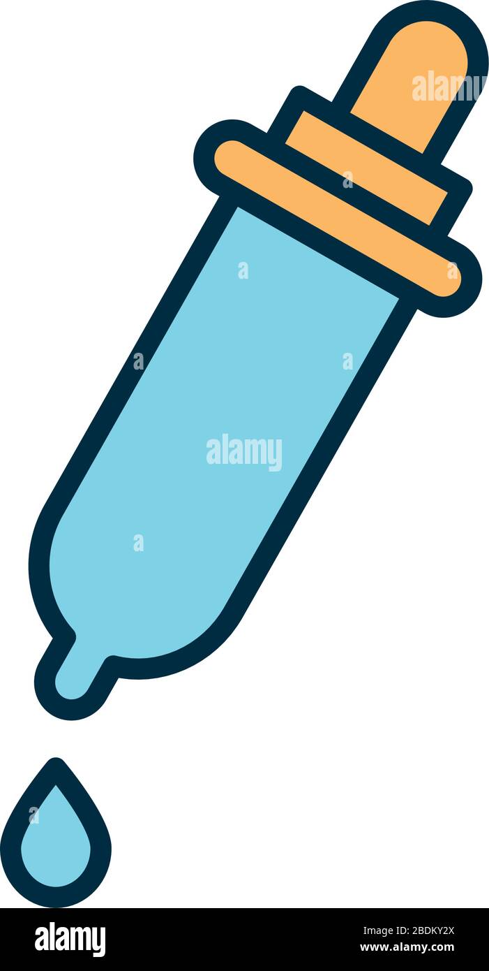 Chemical dropper line icon on Stock Vector Images - Alamy