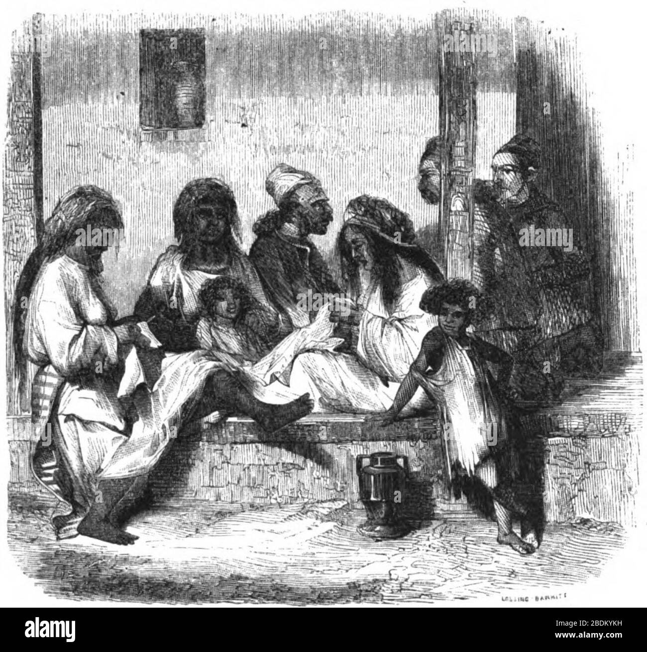 Gypsies in Bucharest, 1854. Stock Photo