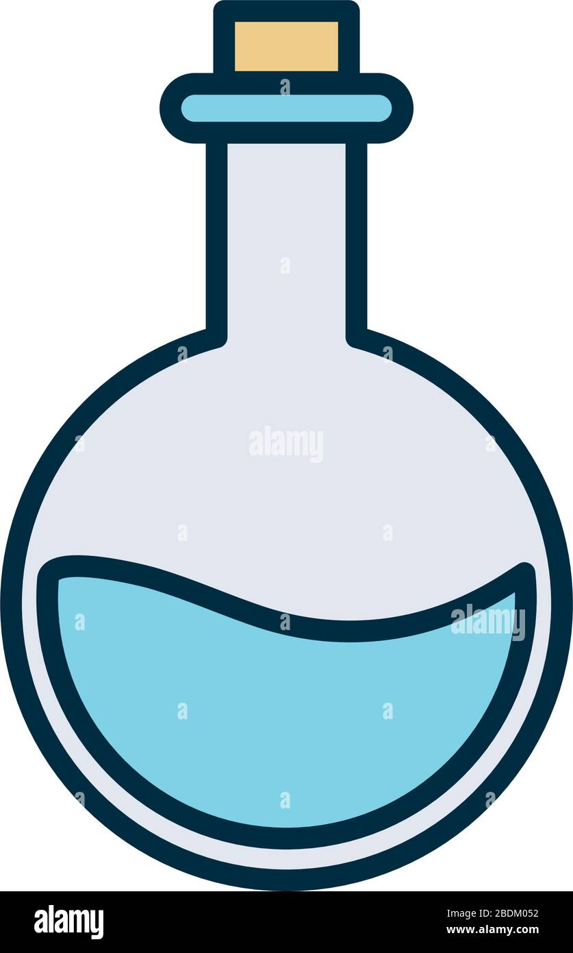 Science flask line and fill style icon vector design Stock Vector Image ...